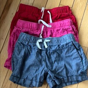 Wonder Nation Red and Pink Shorts Comfortable Elastic Waist XS (4-5)